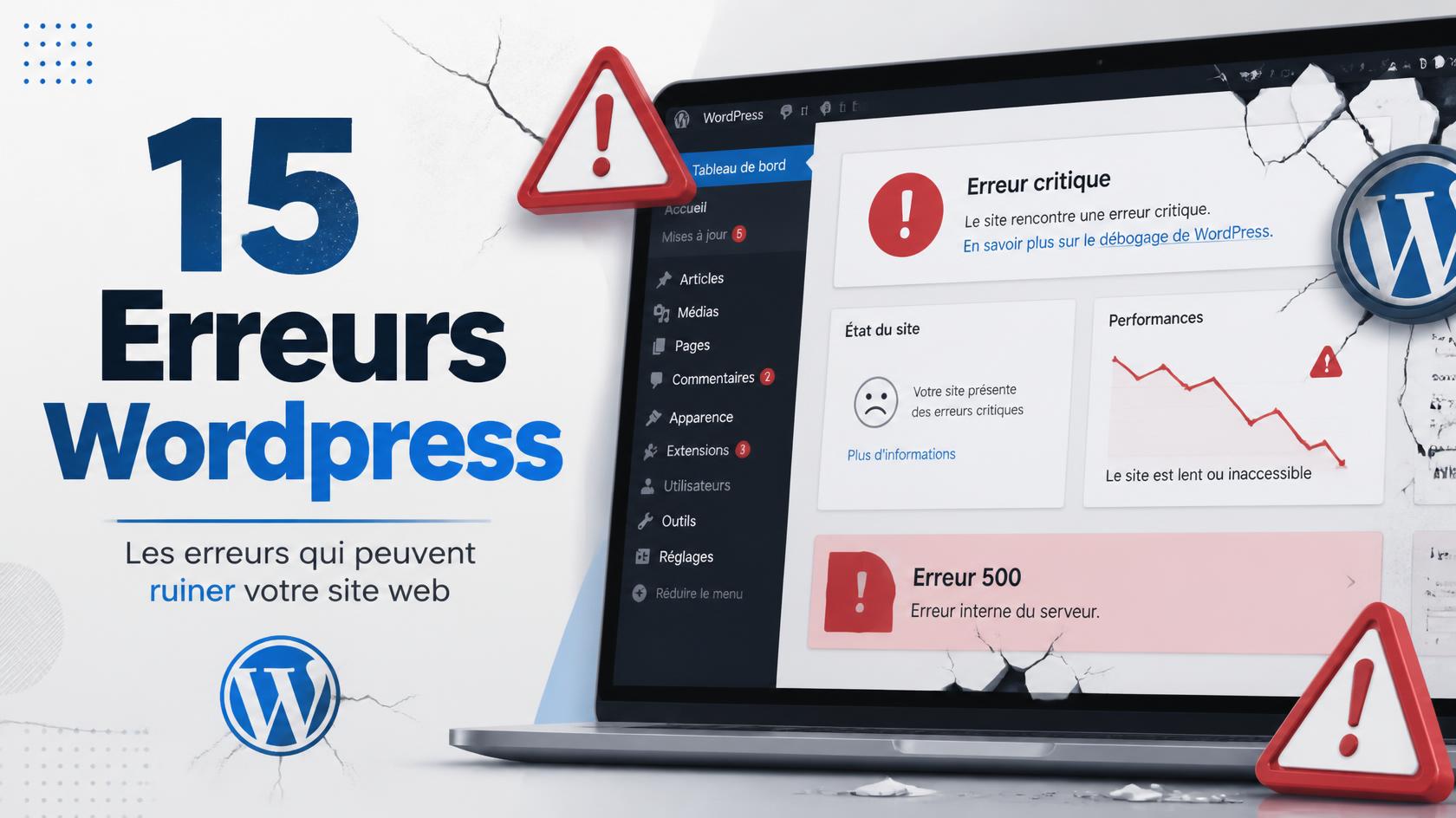 15 problemes site wordpress